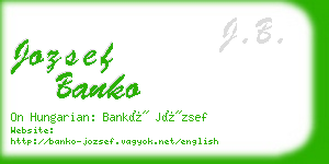 jozsef banko business card